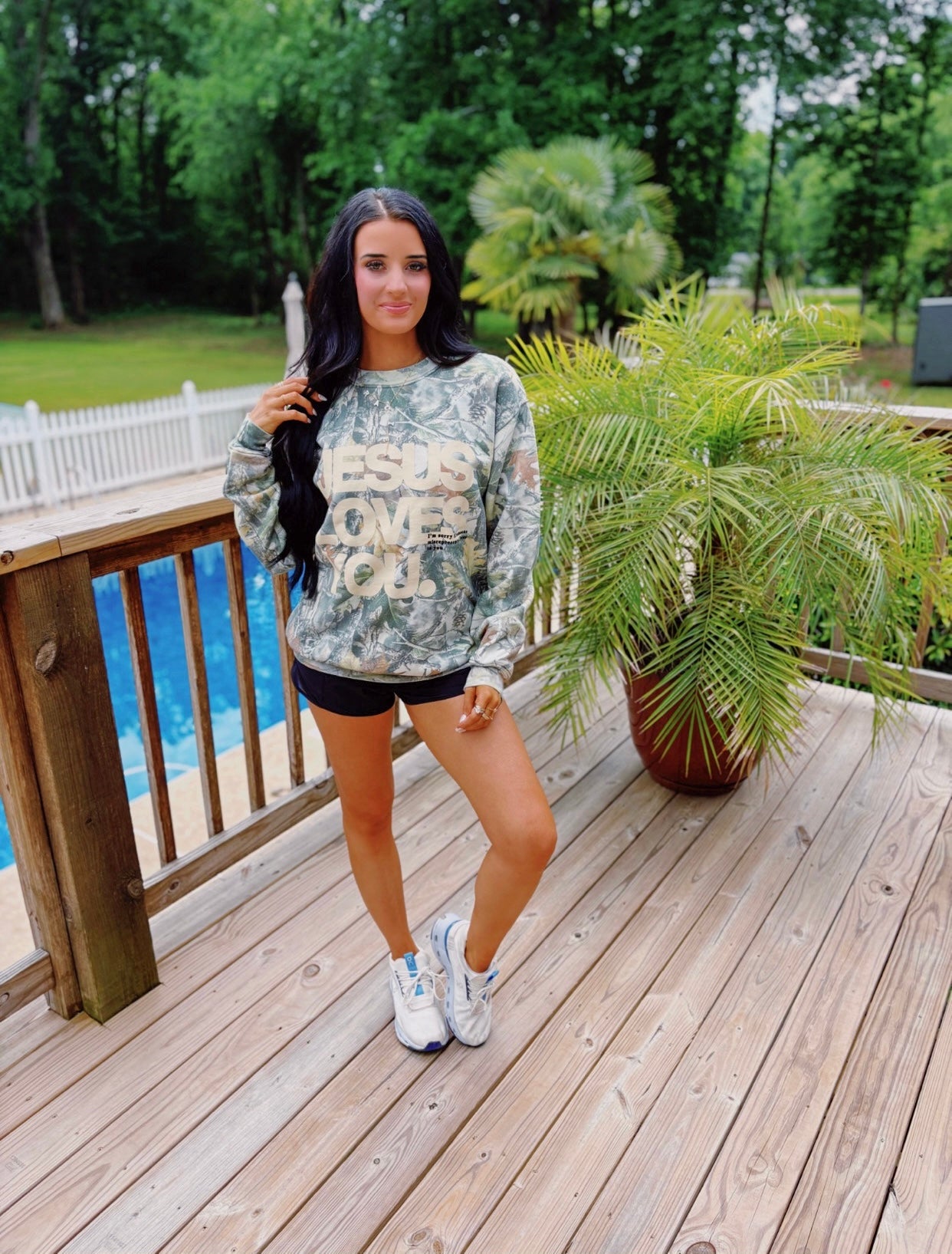 Jesus Loves You Camo Sweatshirt