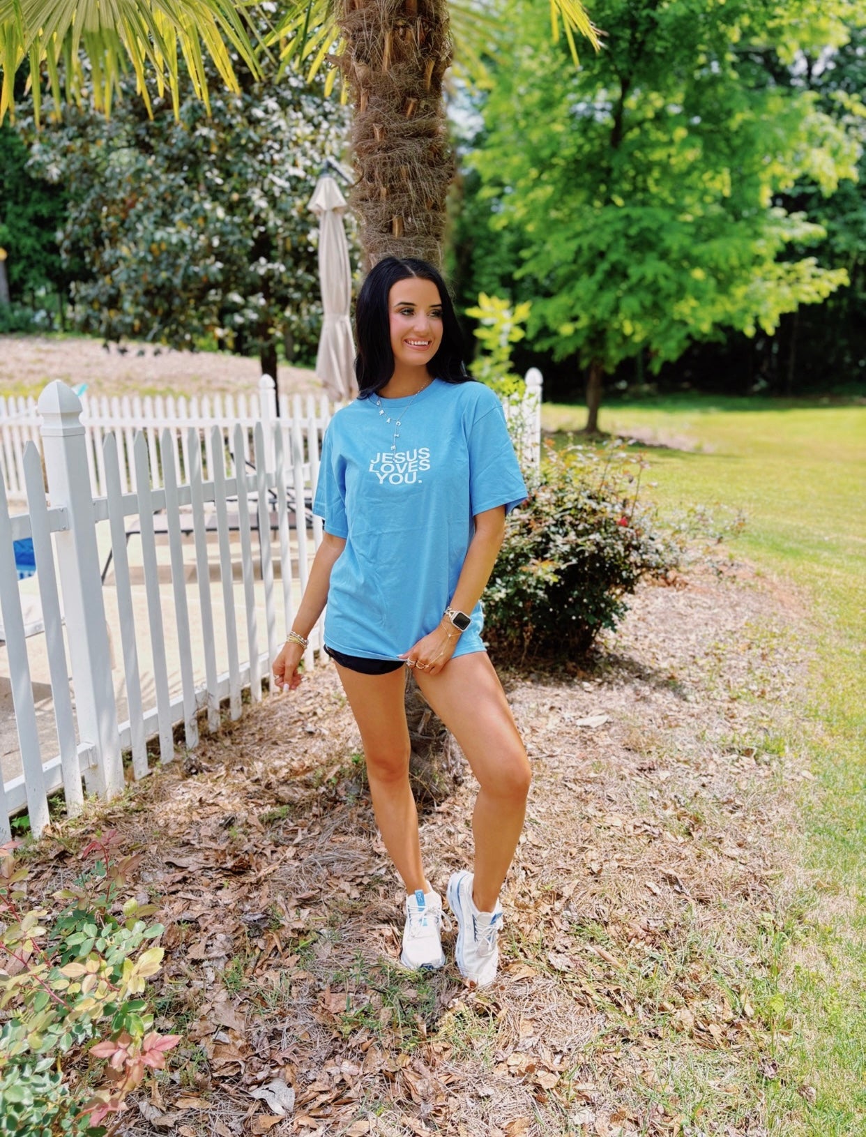 Jesus Loves You Tee-Blue