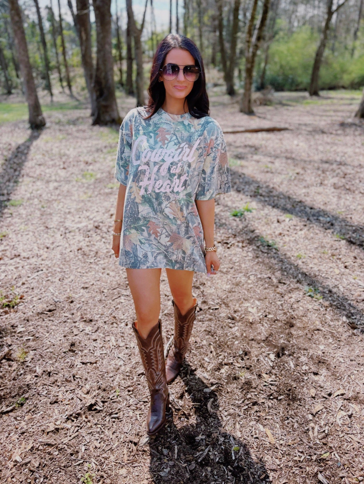 Cowgirl at Heart Tee - Pink