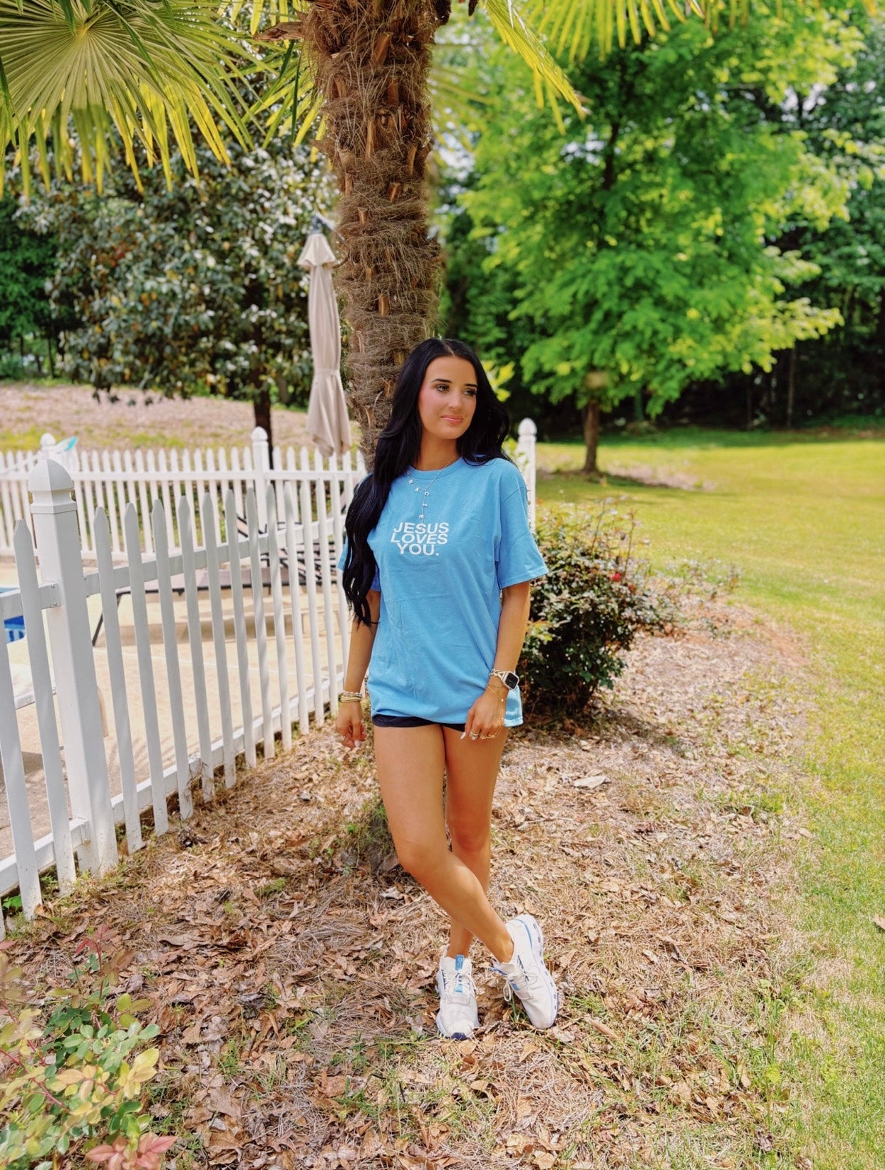 Jesus Loves You Tee-Blue