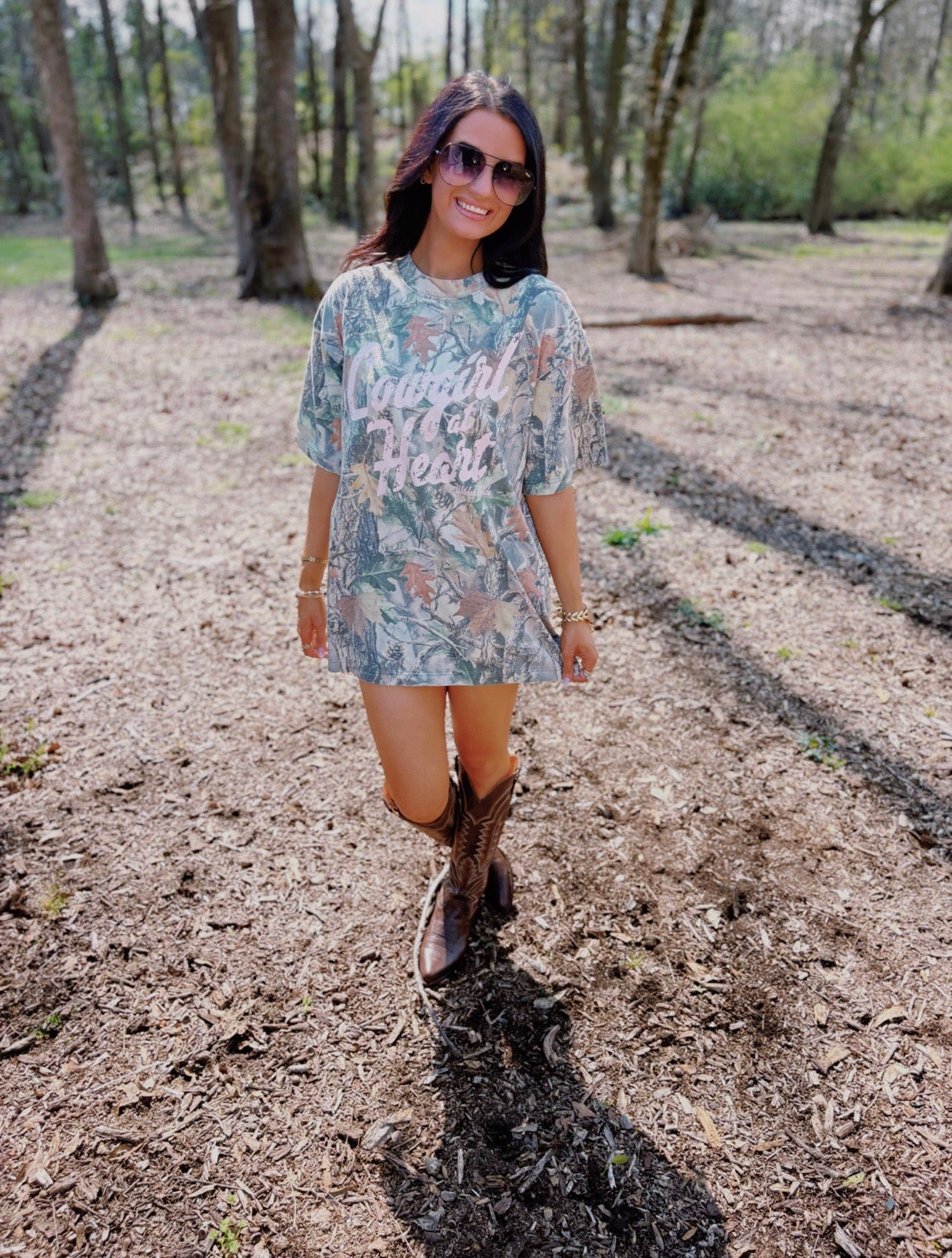 Cowgirl at Heart Tee - Pink