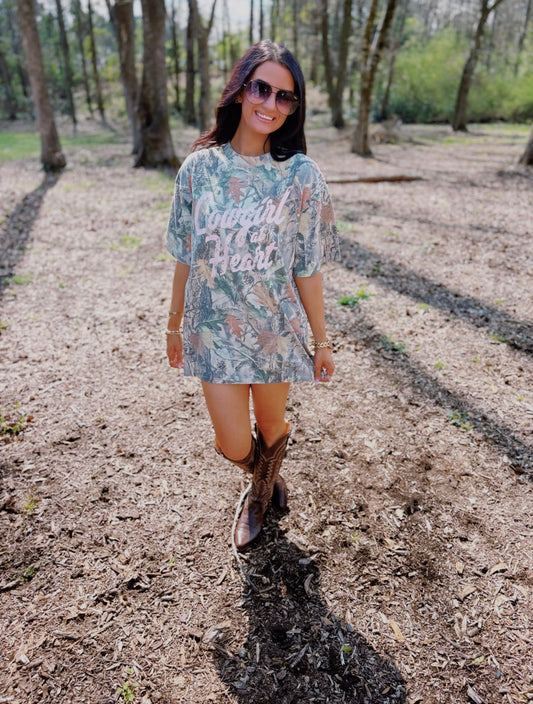 Cowgirl at Heart Tee - Pink