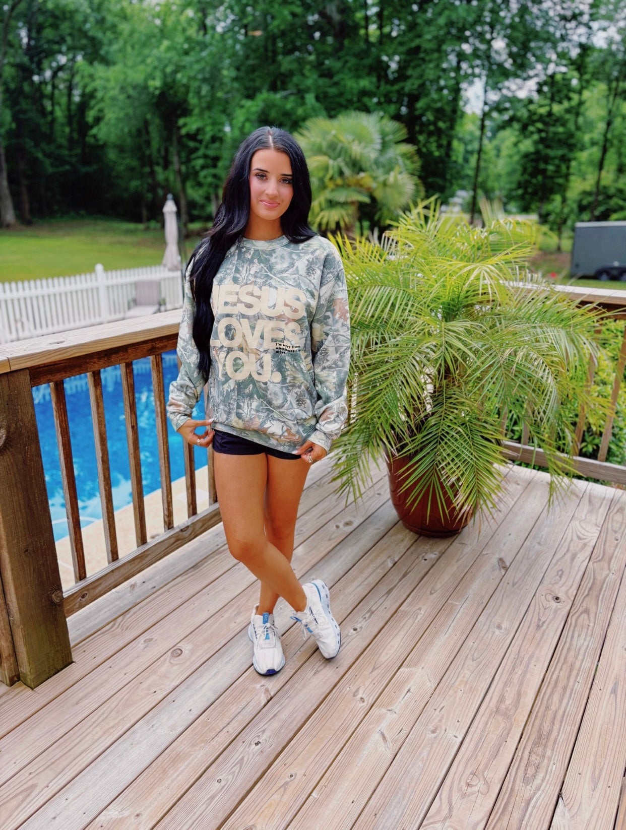 Jesus Loves You Camo Sweatshirt
